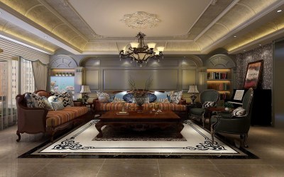 美式客餐厅3D模型下载